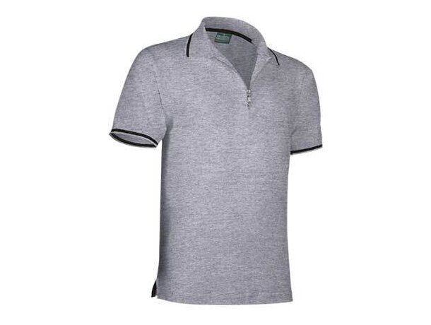 Polo de manga corta unisex de golf 220 gr Valento grabado gris