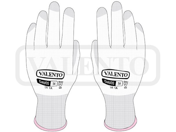 Guantes Davos con recubrimiento de poliuretano transpirable detalle 1