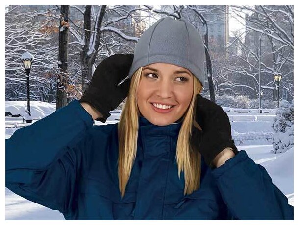 Gorro de poliester acabado polar liso Valento personalizado