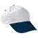 Gorra de niño en algodón con 5 paneles Valento blanco y azul