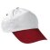 Gorra de niño en algodón con 5 paneles Valento personalizada blanca