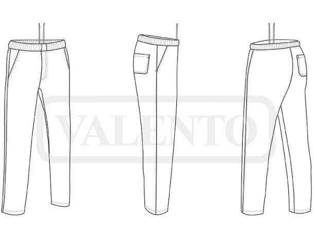 Pantalón de cocina Spice sarga mezcla con goma elástica detalle 1