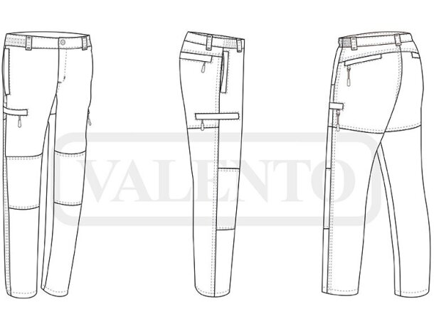 Pantalón técnico unisex de poliamida 200 g/m2 Dator detalle 1