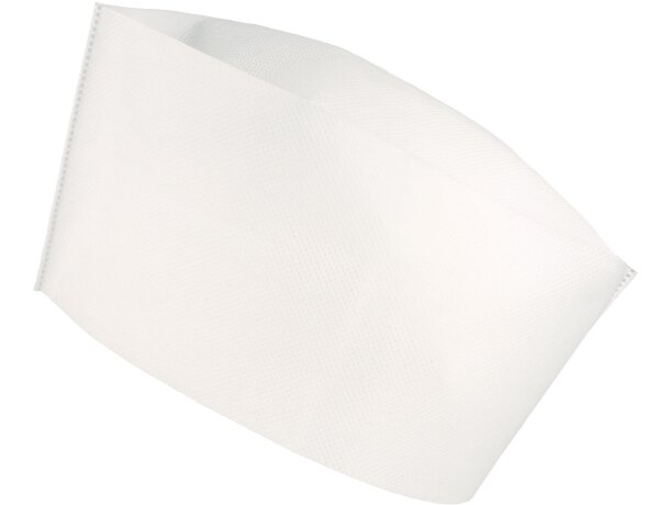 Gorro desechable Knife tipo barco en polipropileno TNT blanco detalle 5