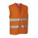 Chaleco de alta visibilidad personalizado unisex de poliéster 140 g/m2 Moonlight Naranja fluor