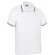 Polos de manga corta originales poliéster 170 g/m2 Sagano Blanco/verde manzana
