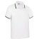 Polo de manga corta publicitario unisex en poliéster 170 g/m2 Maastricht Blanco/bandera portugal
