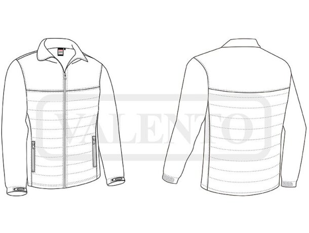 Chaqueta Laridon acolchada con softshell de tres capas detalle 1