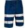 Bermuda trabajo Notar azul con bandas reflectantes