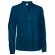 Chaqueta sin cuello de poliester con botones Valento azul