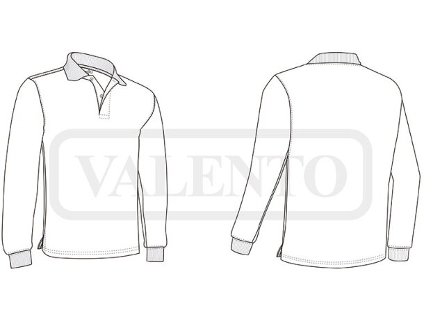 Polo técnico manga larga Buin de poliéster con efecto térmico detalle 1