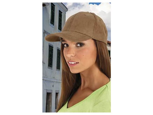 Gorra con ojetes bordados en 6 paneles Valento con logo