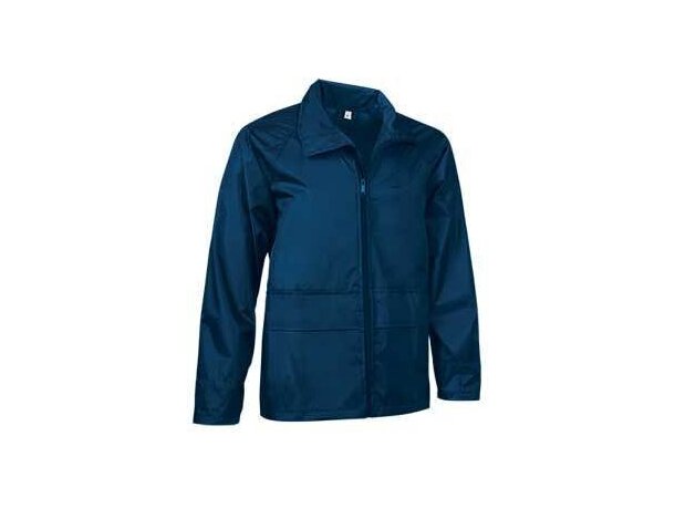 Chaqueta unisex con capucha de cuello alto Valento azul personalizada