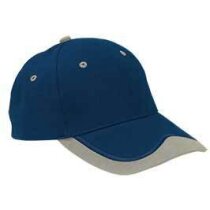 Gorra de 6 paneles con visera combinada Valento azul Gorra de 6 paneles con visera combinada Valento azul