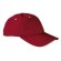 Gorra de 6 paneles en algodón grueso y colores combinados Valento roja barata