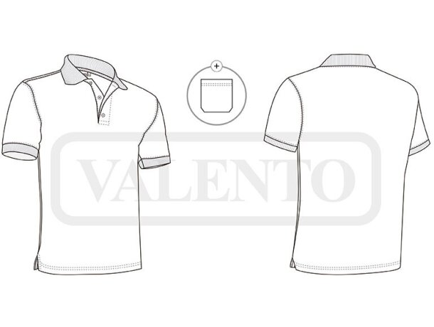 Polos de manga corta impresas unisex poliéster 220 g/m2 Hamburgo detalle 1