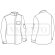 Chaqueta chef manga larga Tempura con elastano detalle 1