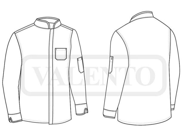 Chaqueta chef manga larga Tempura con elastano detalle 1