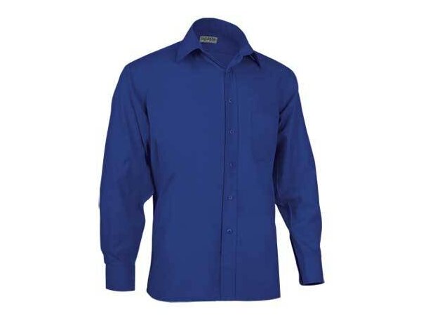 Camisa de hombre de trabajo con manga larga Valento azul royal