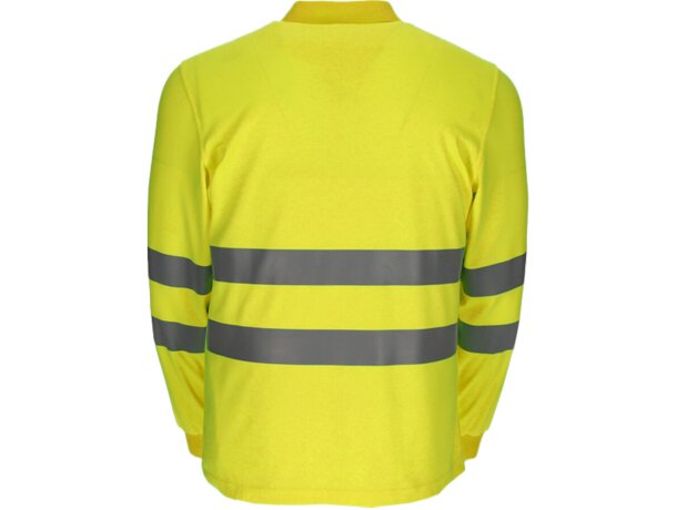 Polo alta visibilidad manga larga Buckland con bandas reflectantes detalle 4