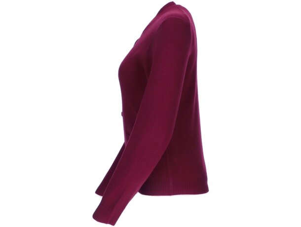 Chaqueta de mujer cuello en forma de pico acrílico 325 g/m2 Cardigan detalle 3