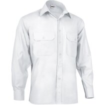 Camisa de manga larga unisex tejido mixto Valento personalizada beige
