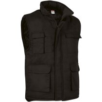 Chaleco acolchado cuello alto azul merchandising