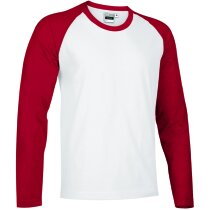 Camiseta manga larga de hombre combinada 200 gr Valento blanca Camiseta manga larga de hombre combinada 200 gr Valento blanca