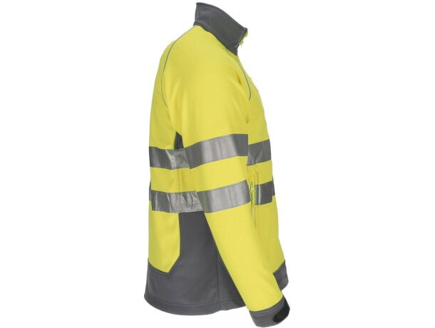 Chaqueta reflectante poliéster-elastano tejido bi-elástico cortavientos detalle 5