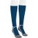 Medias fútbol Trafford bicolor con refuerzos en talón y puntera Azul marino orión/beige arena