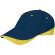 Gorra bicolor tuxton valento personalizada a tu estilo Azul marino orion/amarillo limon