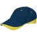 Gorra  bicolor TUXTON Valento Azul marino orion/amarillo limon