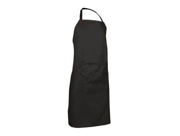 delantal con bolsillo en poliester Valento barato negro delantal con bolsillo en poliester Valento barato negro