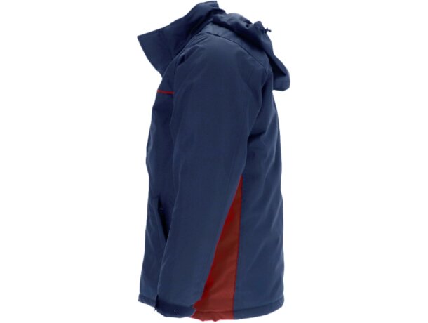 Parka Thunder impermeable bicolor con capucha y acolchado rombos detalle 3
