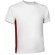 Camiseta técnica unisex con manga corta 150 gr Valento blanca/rojo