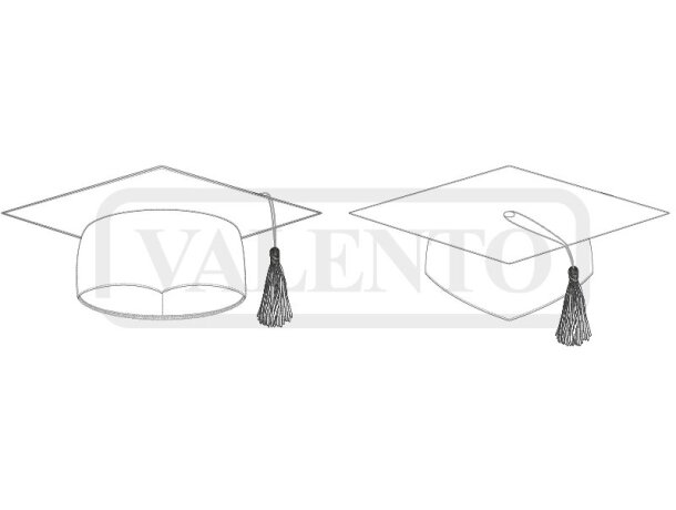 Birrete Yale de graduación con borla de seda para niño detalle 1