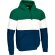 Sudadera Varsity con capucha y diseño tricolor