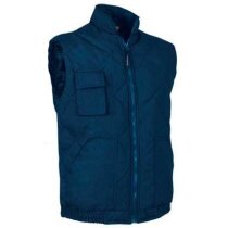 Chaleco de cuello alto con forro interior y bolsillos Valento azul personalizada