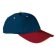 Gorra de 6 paneles en algodón grueso y colores combinados Valento azul marino