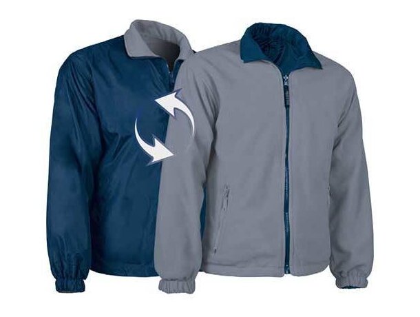 Chaqueta reversible polar y nylon Valento fucsia