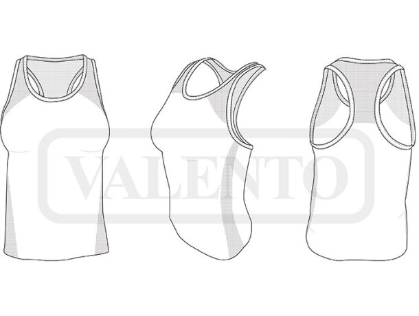 Camiseta técnica mujer Lucy sin mangas transpirable detalle 1