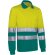 Polo alta visibilidad Snake manga larga bicolor certificado Amarillo flúor/verde amazonas