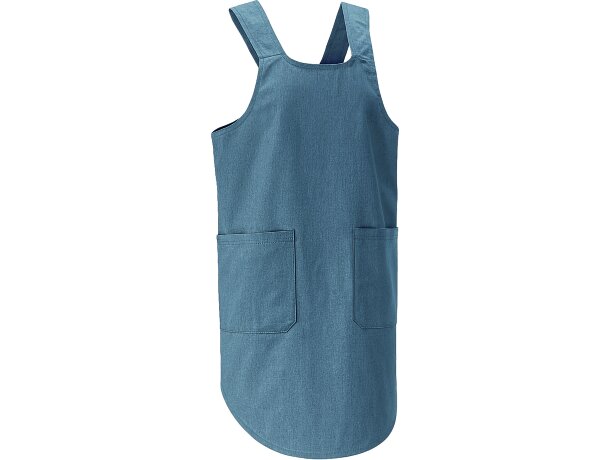 Delantal Basil de sarga algodón con espalda cruzada japonesa detalle 1