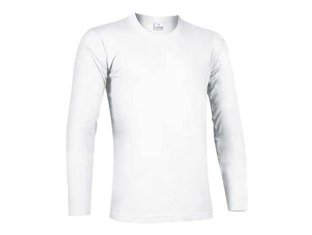 Camiseta manga larga unisex ajustada 190 gr Valento blanca Camiseta manga larga unisex ajustada 190 gr Valento blanca