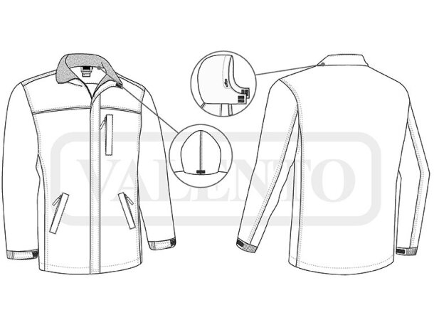 Parka Thunder impermeable bicolor con capucha y acolchado rombos detalle 1
