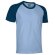 Camiseta manga corta contrastada de Valento 160 gr Valento azul celeste/azul marino