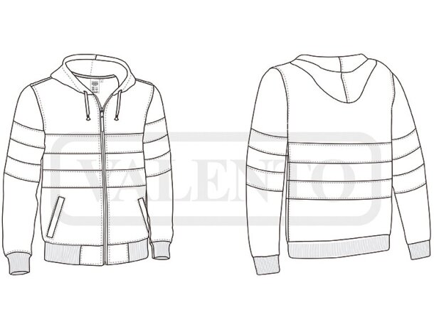 Sudadera alta visibilidad Brantford con capucha detalle 1