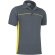 Polo Thunder Combinado Valento Gris cemento/amarillo limon