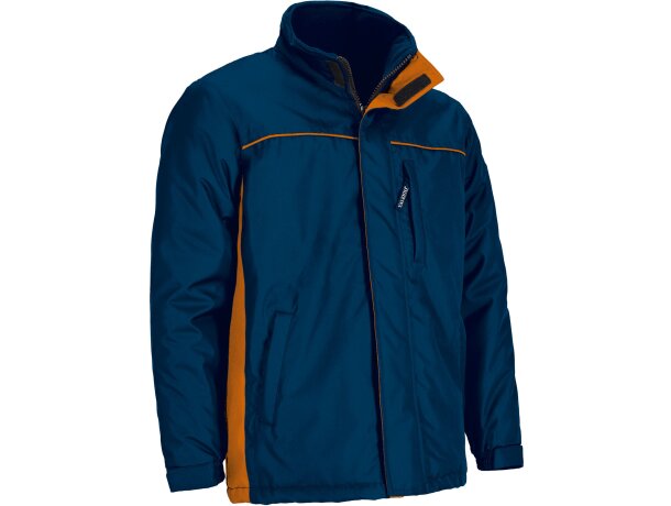 Parka Thunder impermeable bicolor con capucha y acolchado rombos detalle 5