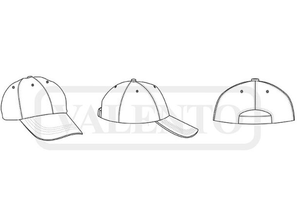 Gorra de béisbol valento sandwich con logotipo personalizable detalle 1